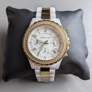 Michael Kors White and Gold Watch
